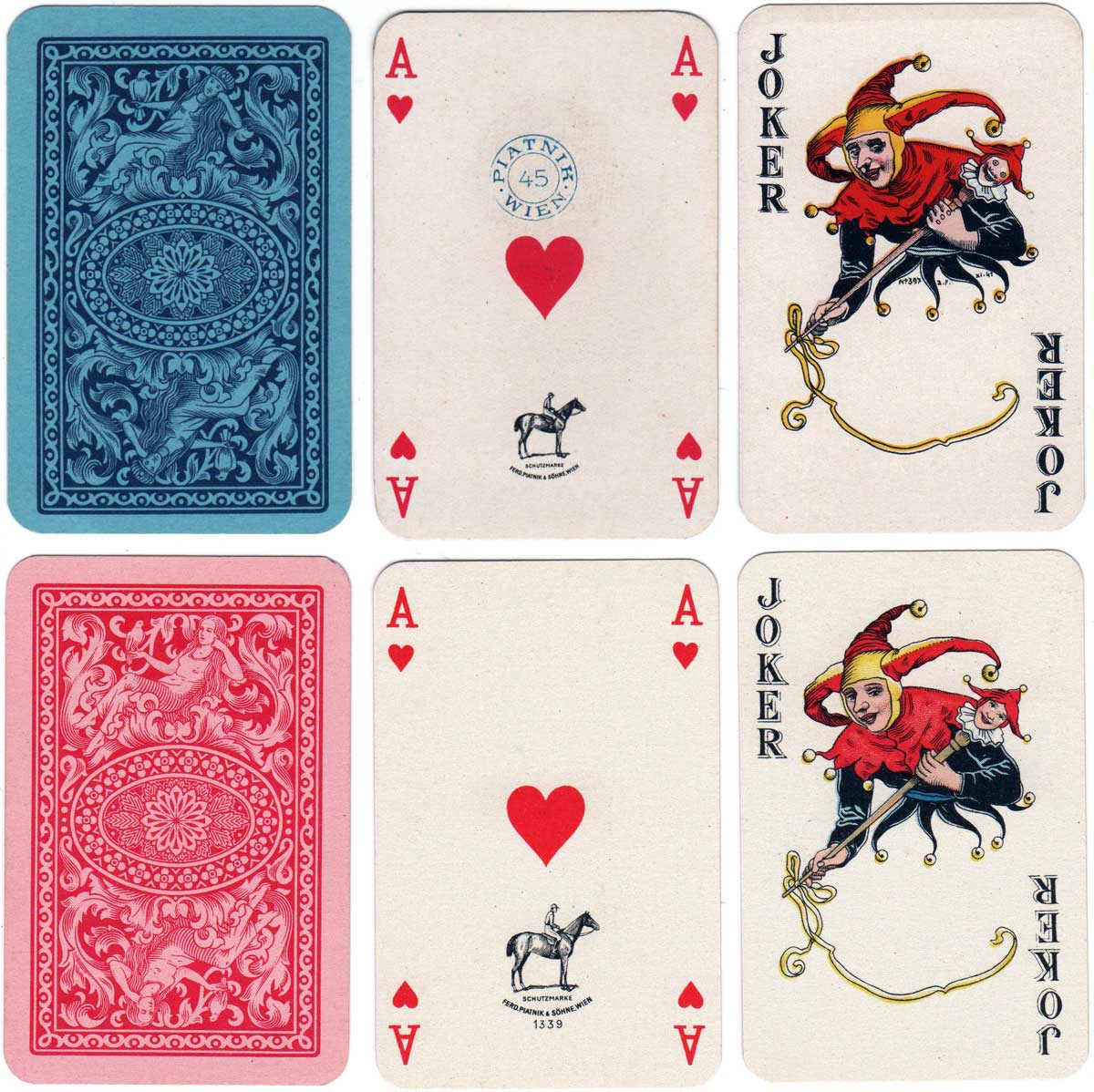 Non-standard French-suited cards published by Ferd Piatnik & Sõhne, Vienna, c.1940