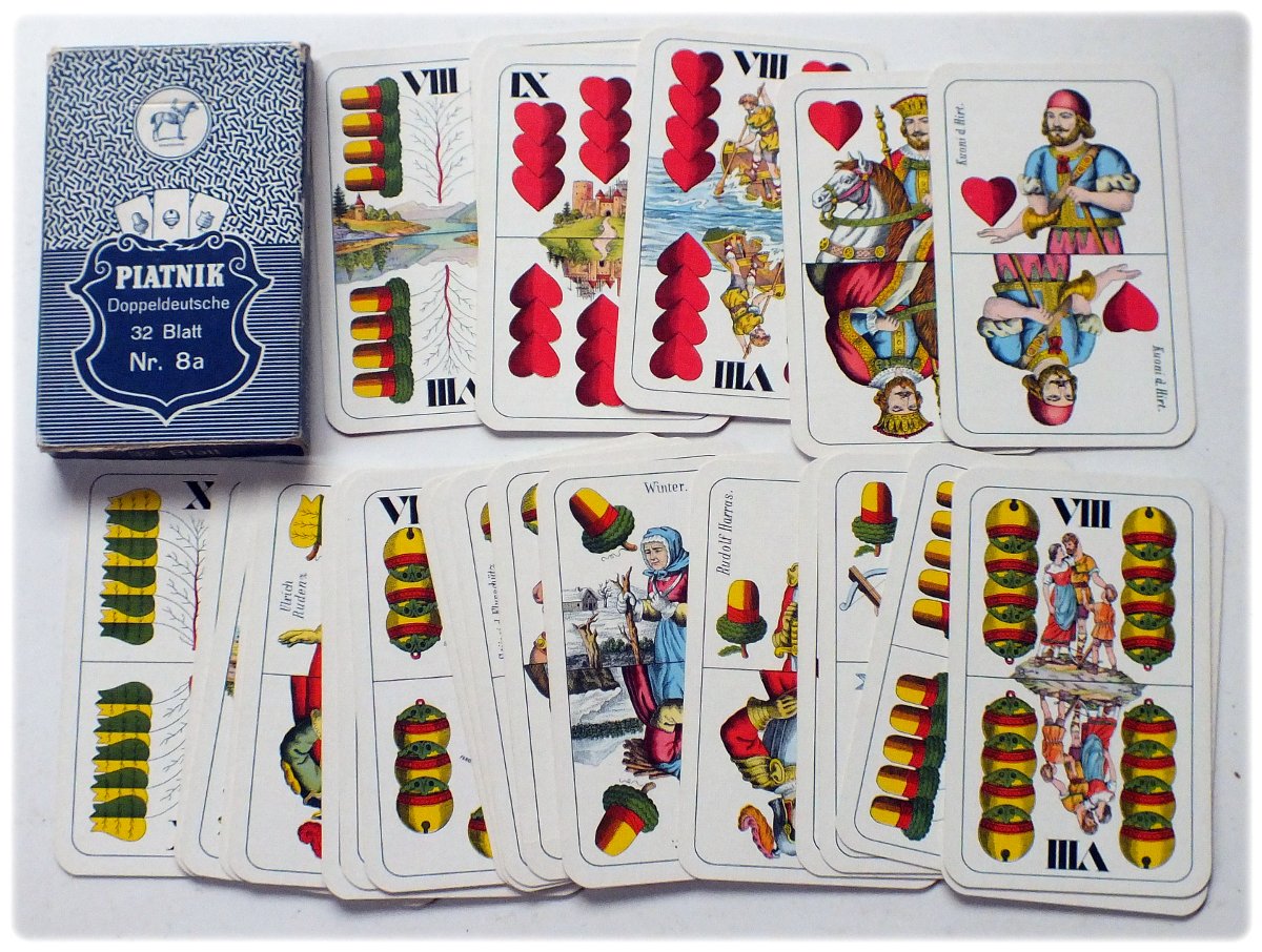 Pia ORIGINAL PIATNIK RUMMY HUNGARIAN PLAYING CARDS CHARTA BELLICA 55 cards 