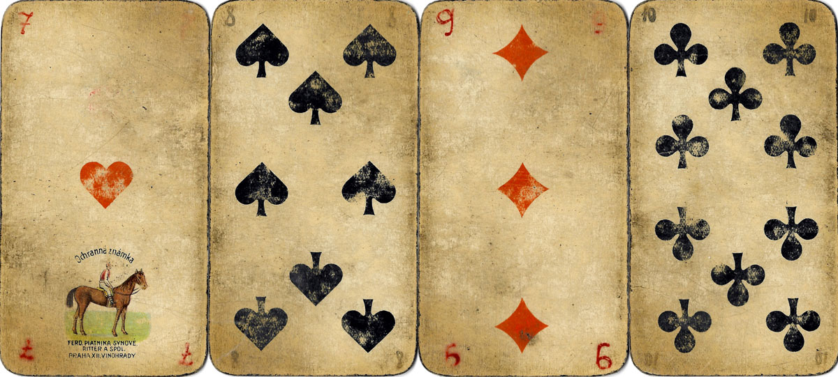  Tarock cards by Ferd Piatnika Synové, Ritter and Co., Prague XII, Vinohrady 