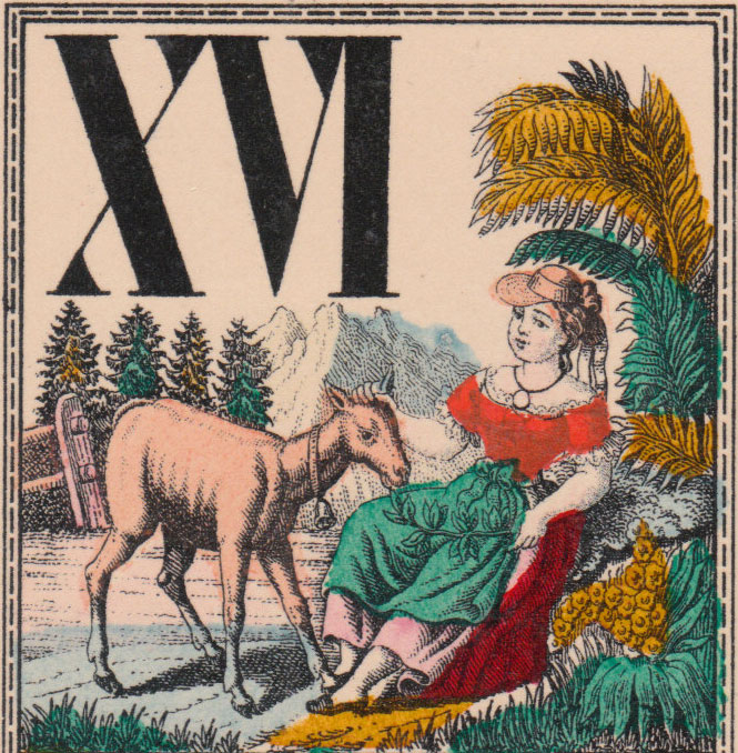 Nineteenth century Austrian Rural Scenes Tarock cards