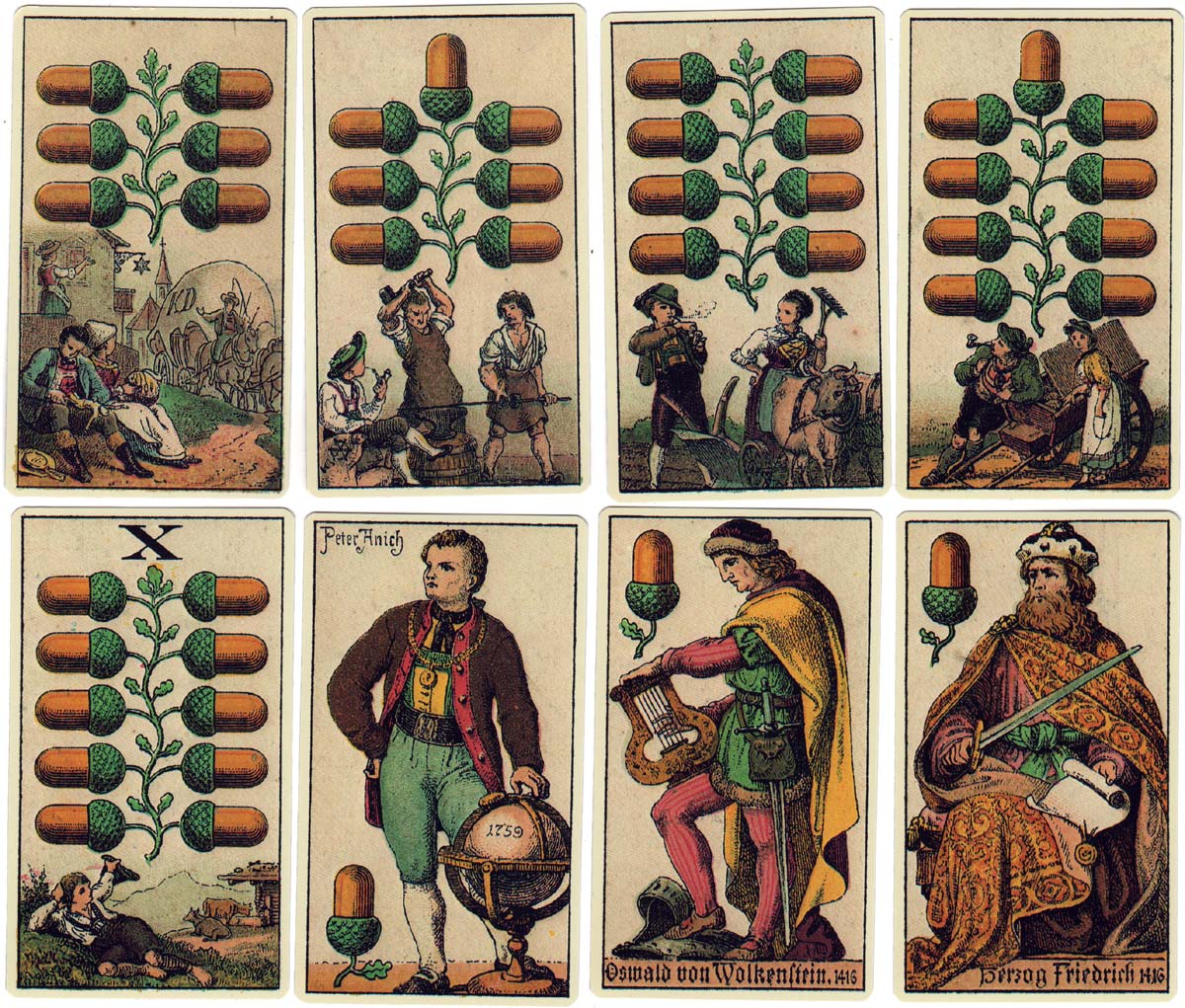 Facsimile of 1878 Tyrolean playing cards published by Piatnik