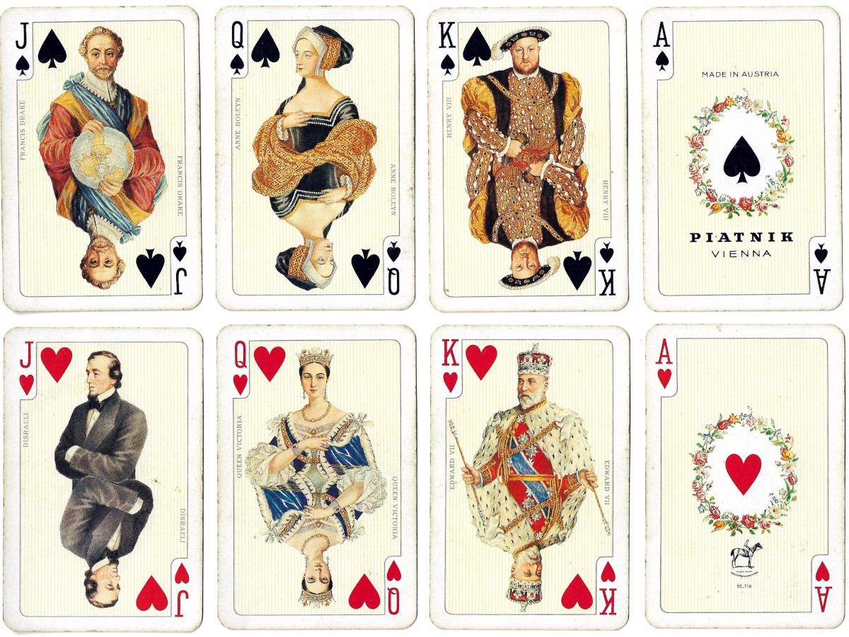 Tudor Rose No. 2137 historical playing cards published by Piatnik