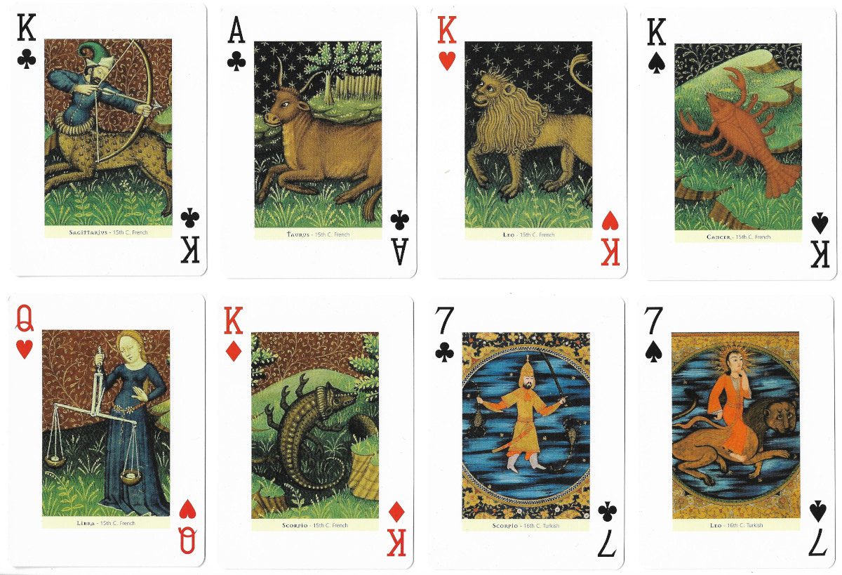 Zodiac No.1182 playing cards manufactured by Piatnik for Bird Playing Cards (UK), 2003