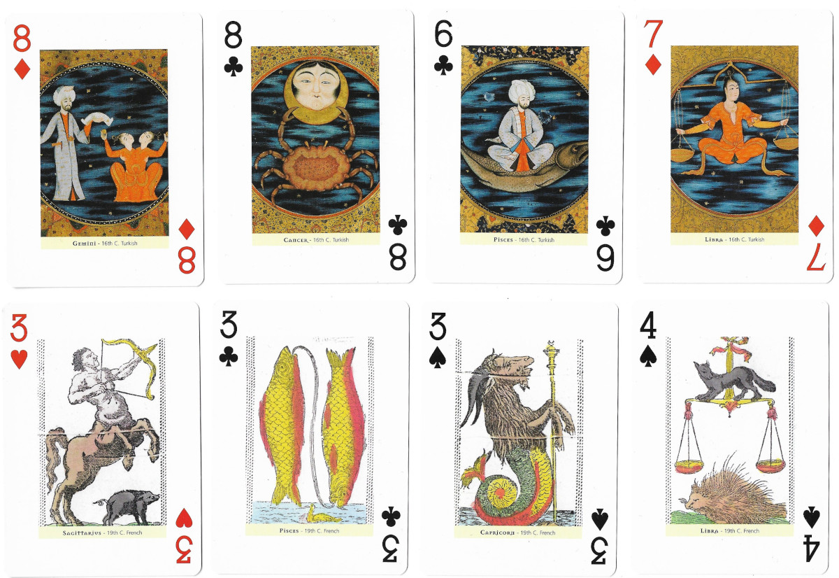 Zodiac No.1182 playing cards manufactured by Piatnik for Bird Playing Cards (UK), 2003