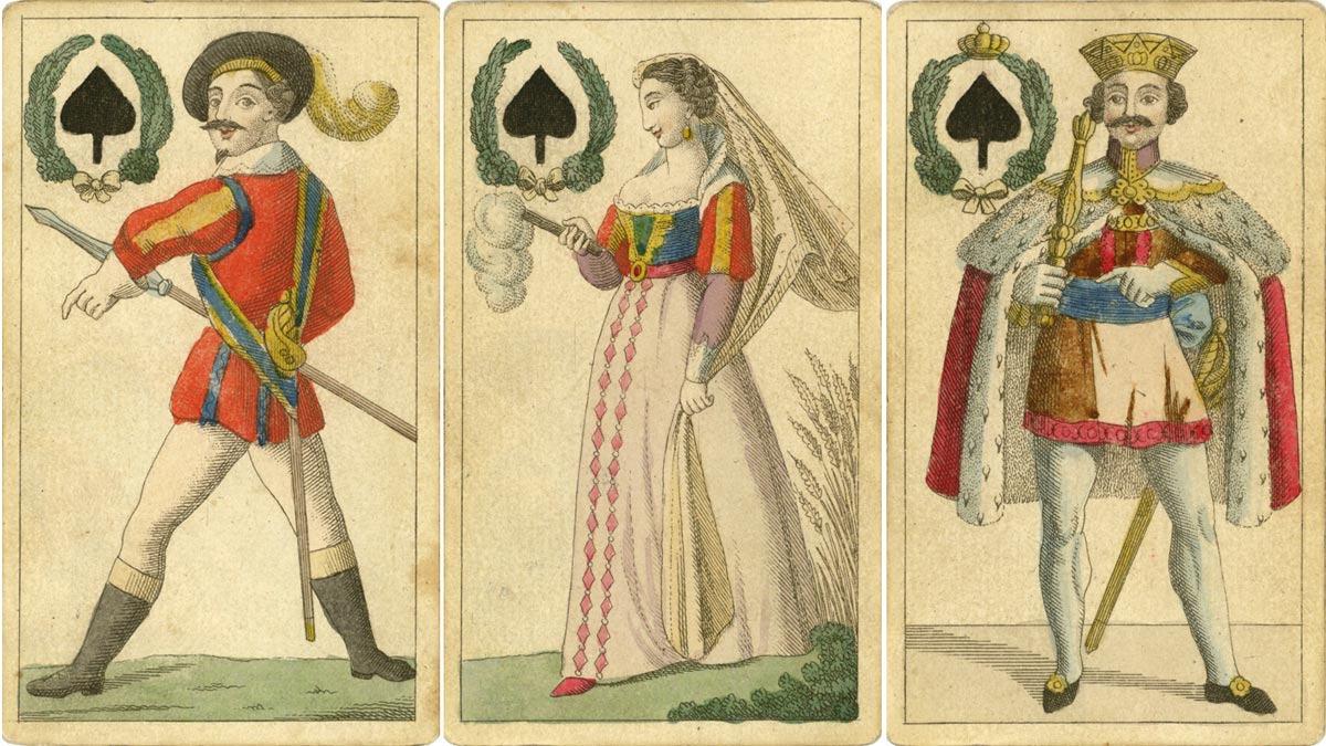 Translucent Playing Cards made by an unknown maker, c.1850