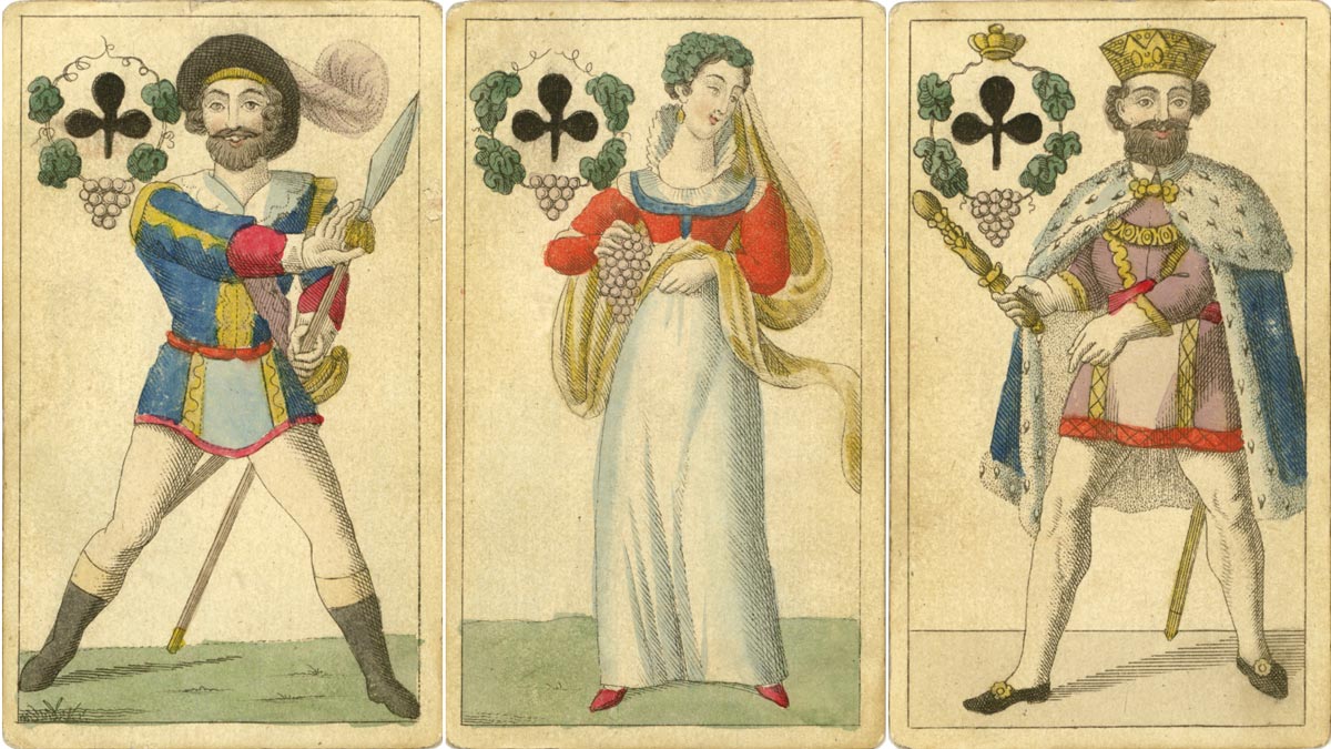 Translucent Playing Cards made by an unknown maker, c.1850