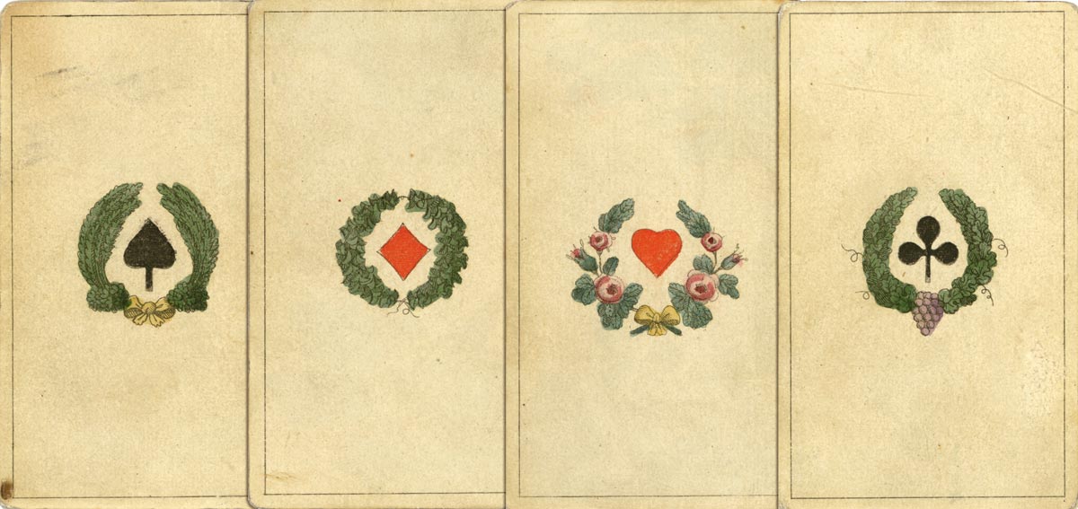 Translucent Playing Cards made by an unknown maker, c.1850