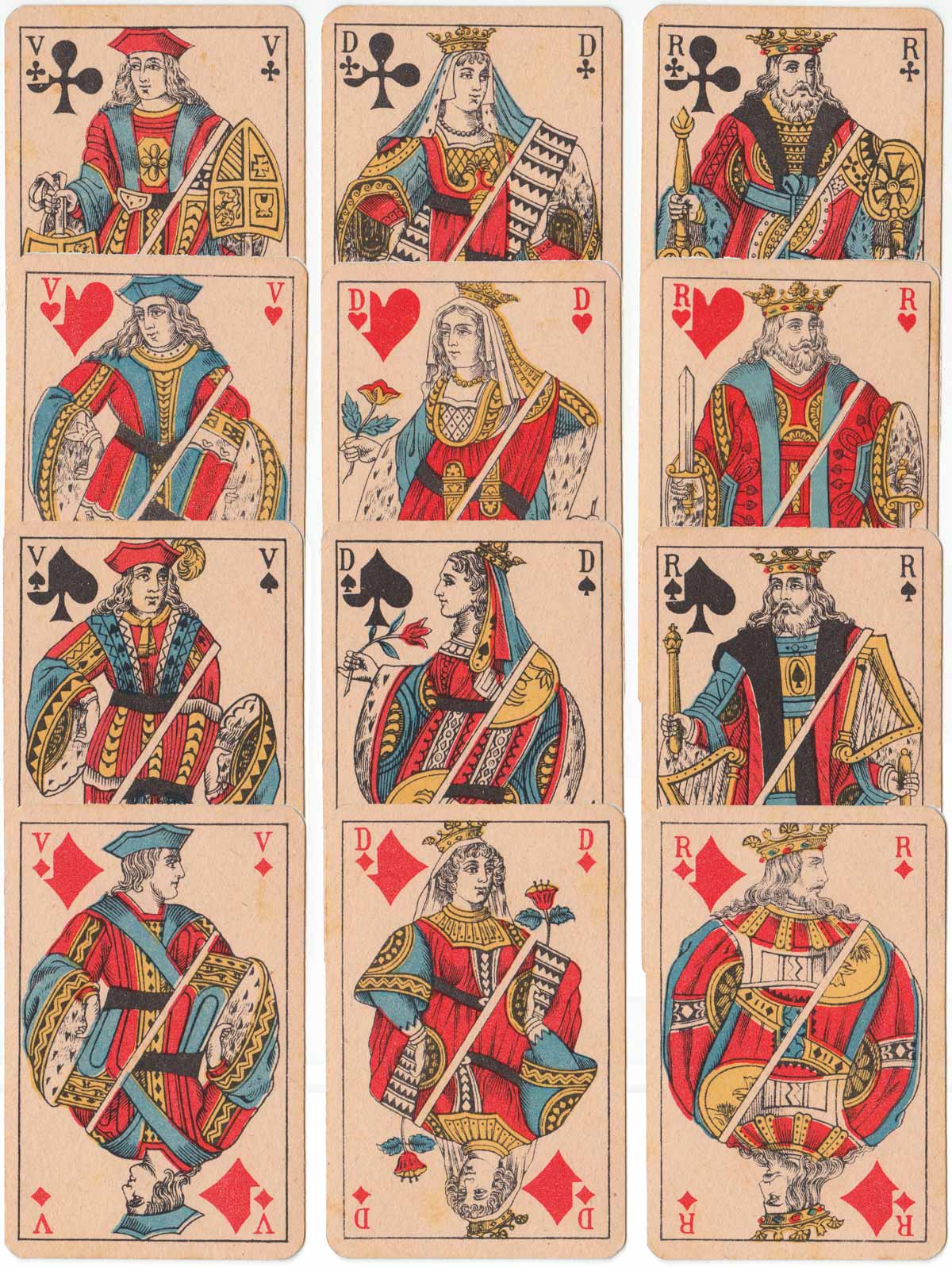 Genoese pattern with Pictorial Aces for Brazil by Brepols, Turnhout, c.1920 Genoese pattern with Pictorial Aces for Brazil by Brepols, Turnhout, c.1920