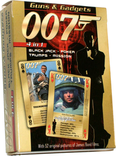 “007 Guns & Gadgets” themed playing cards printed by Carta Mundi, 2005