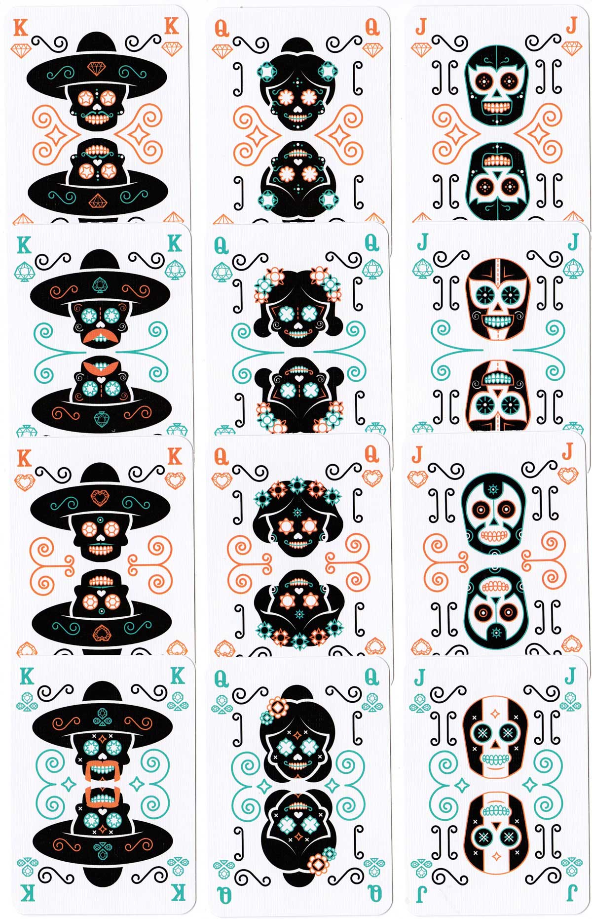 Calavera playing cards designed by Jirs Huygen for Cartamundi, 2015 Calavera playing cards designed by Jirs Huygen for Cartamundi, 2015