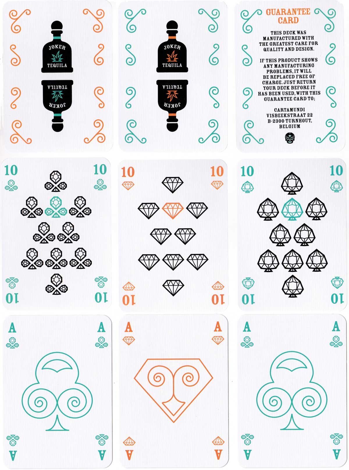 Calavera playing cards designed by Jirs Huygen for Cartamundi, 2015