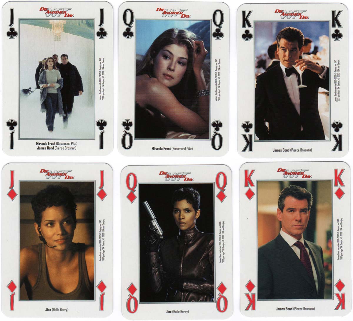 “007 Die Another Day” themed playing cards printed by Carta Mundi, 2002