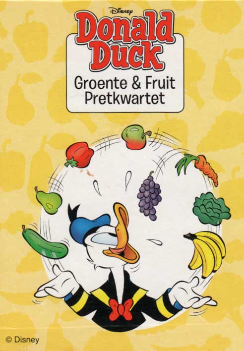 Donald Duck Vegetables & Fruit Quartet exclusive from Jumbo supermarkets, © Disney 2016