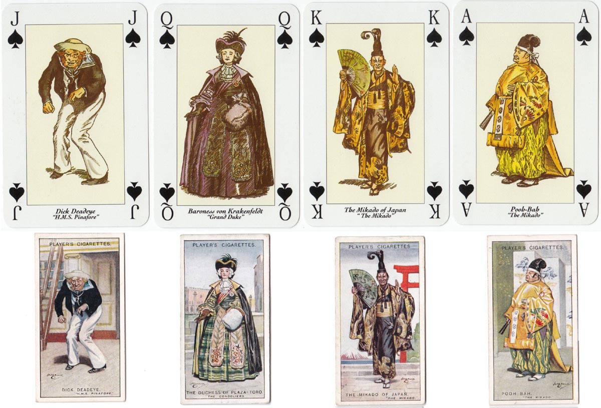 Gilbert and Sullivan playing cards printed by Carta Mundi, 1994