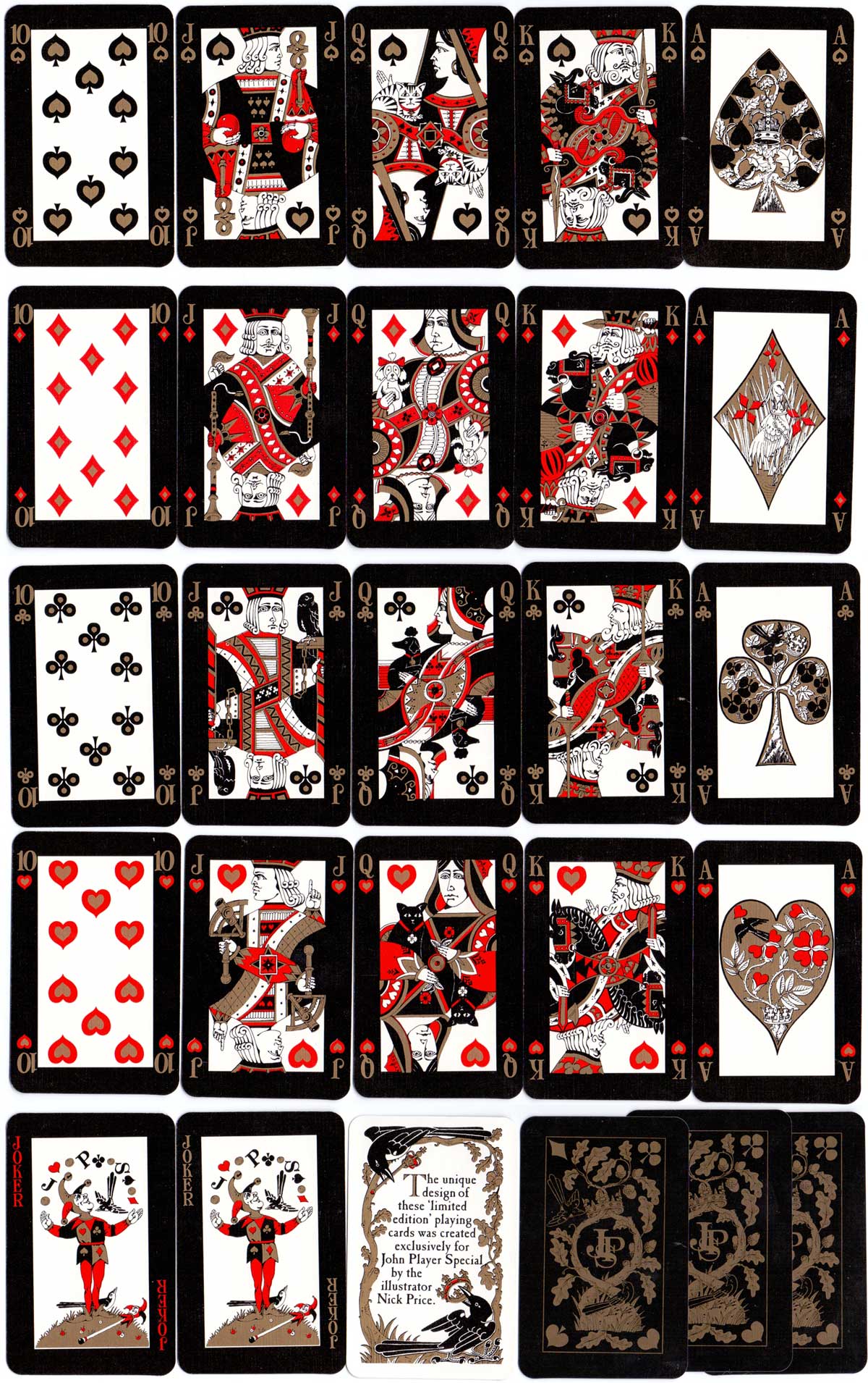 John Player Special non-standard playing cards created by the illustrator Nick Price, 1987 John Player Special non-standard playing cards created by the illustrator Nick Price, 1987