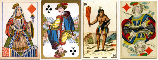 assorted Belgian playing cards, 19th century assorted Belgian playing cards, 19th century