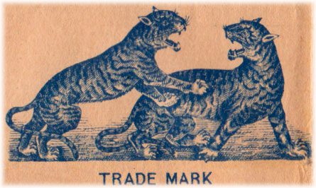 The two tigers trademark first registered in September 1887 The two tigers trademark first registered in September 1887