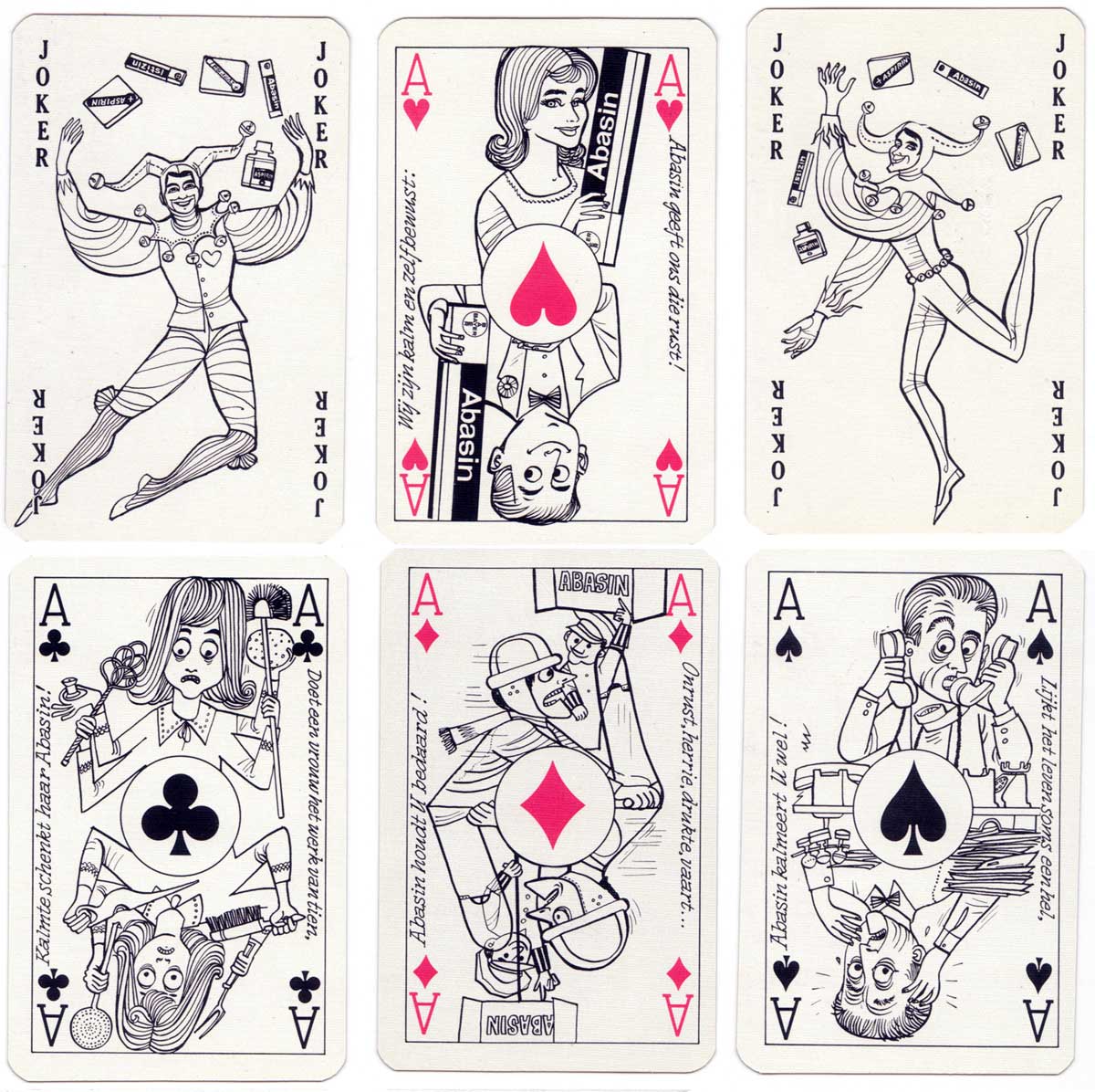 Bayer pharmaceutical playing cards, c.1963