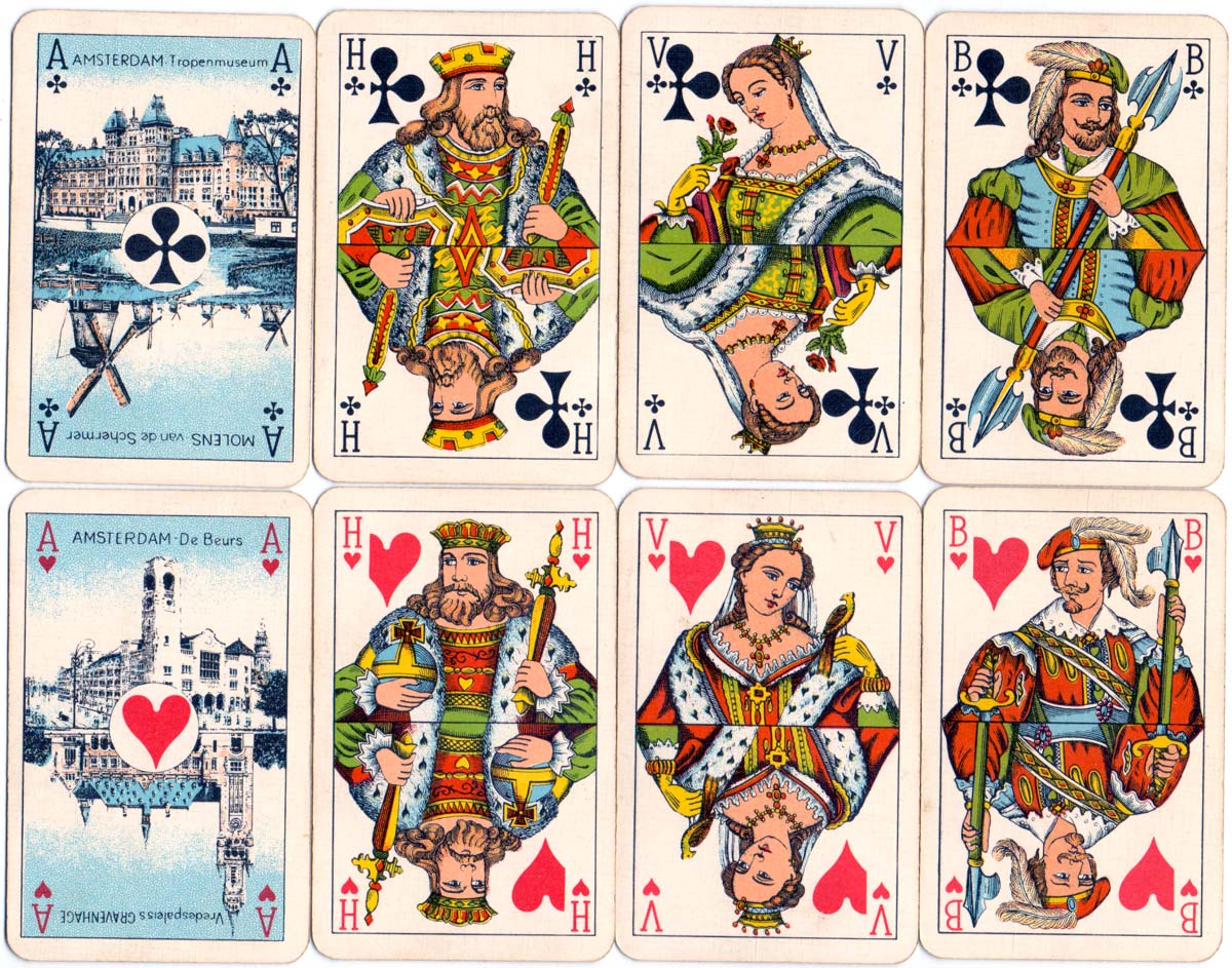 Dutch pattern advertising deck for Genever Giraf made by Van Genechten in the 1950s