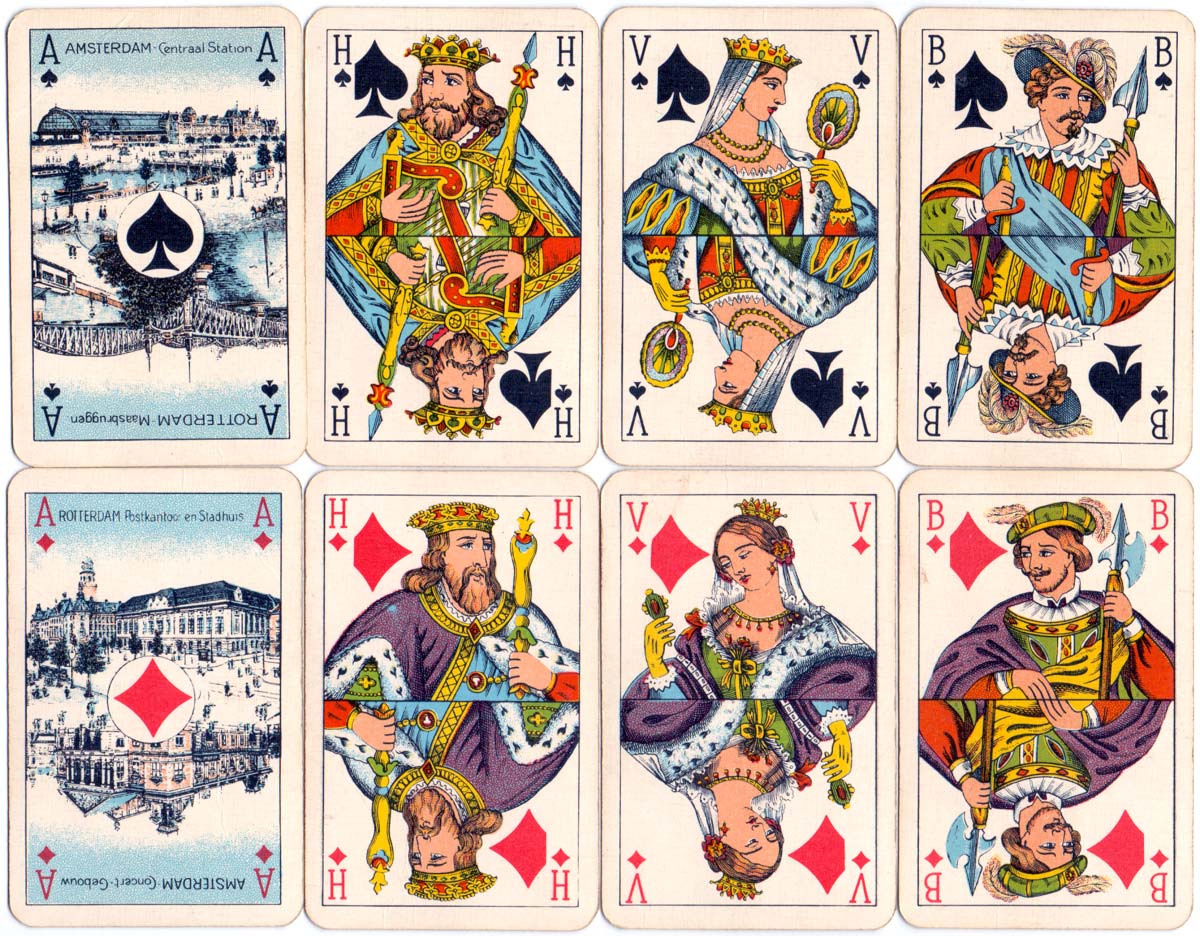 Dutch pattern advertising deck for Genever Giraf made by Van Genechten in the 1950s Dutch pattern advertising deck for Genever Giraf made by Van Genechten in the 1950s