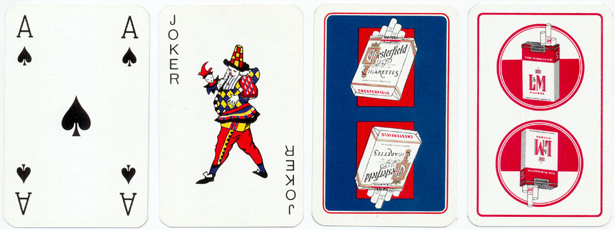 two different tobacco advertising decks made in Belgium by A. van Genechten, 1960s