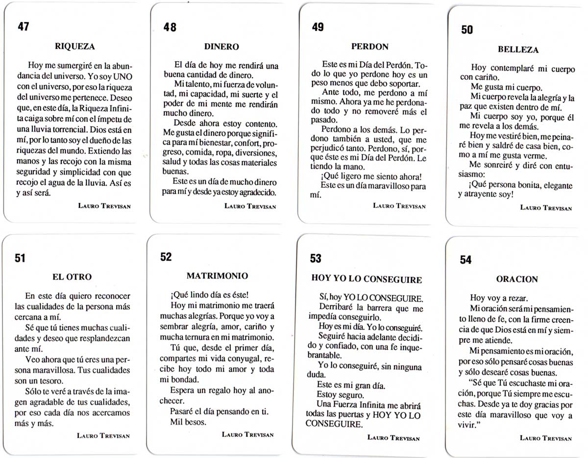 “Tarjetas de la Felicidad” published by Lauro Trevisan, 2001 “Tarjetas de la Felicidad” published by Lauro Trevisan, 2001