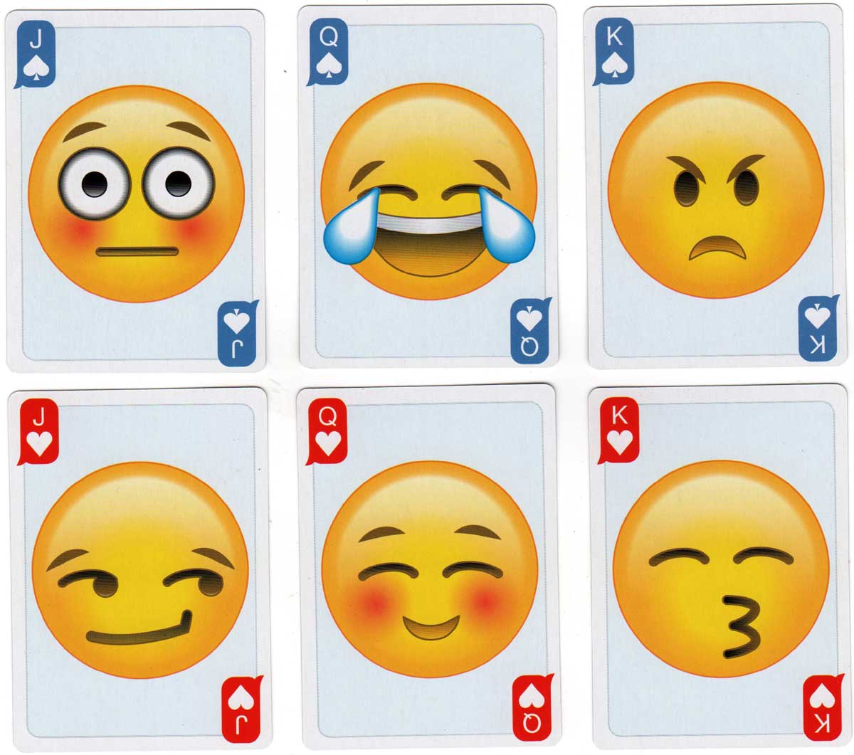 Emoticon playing cards designed by Buy Design Studios, 2016