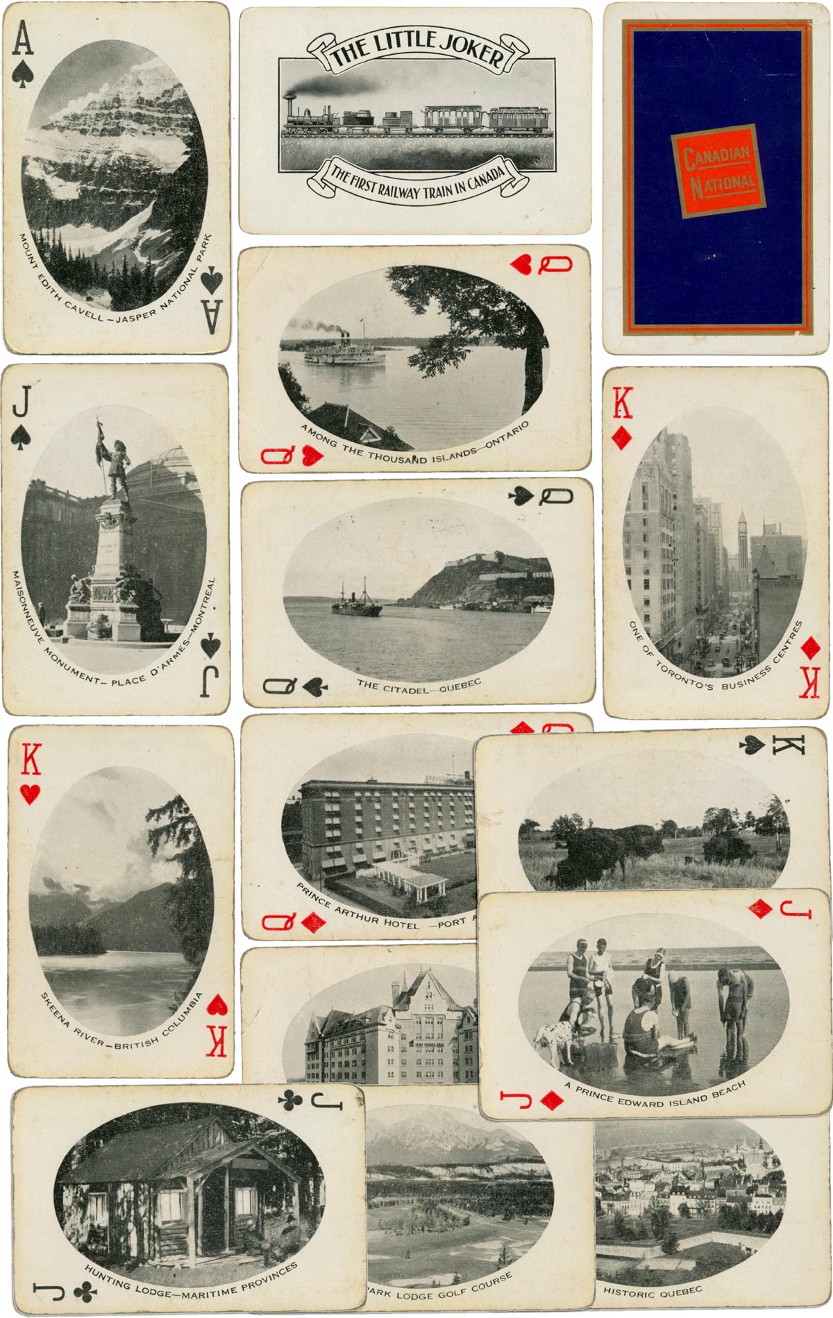 Canadian National Railways souvenir deck, dated to 1927