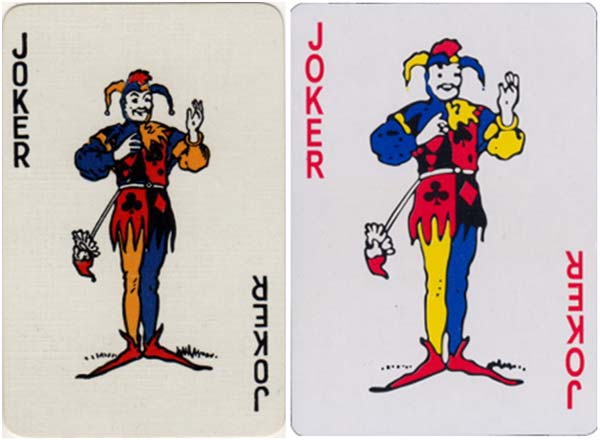 Waddingtons original joker and Chinese copy