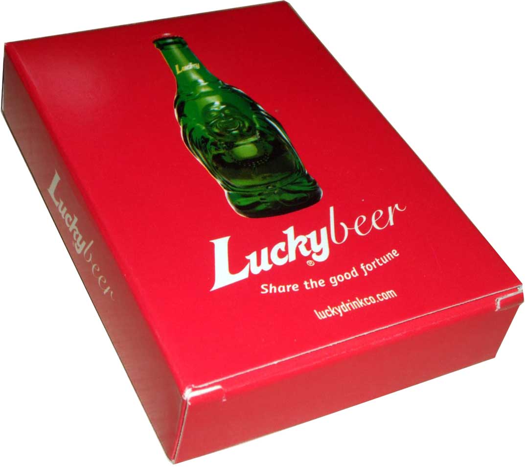 Advertising deck for Lucky Beer by undeclared maker (China) c.2010