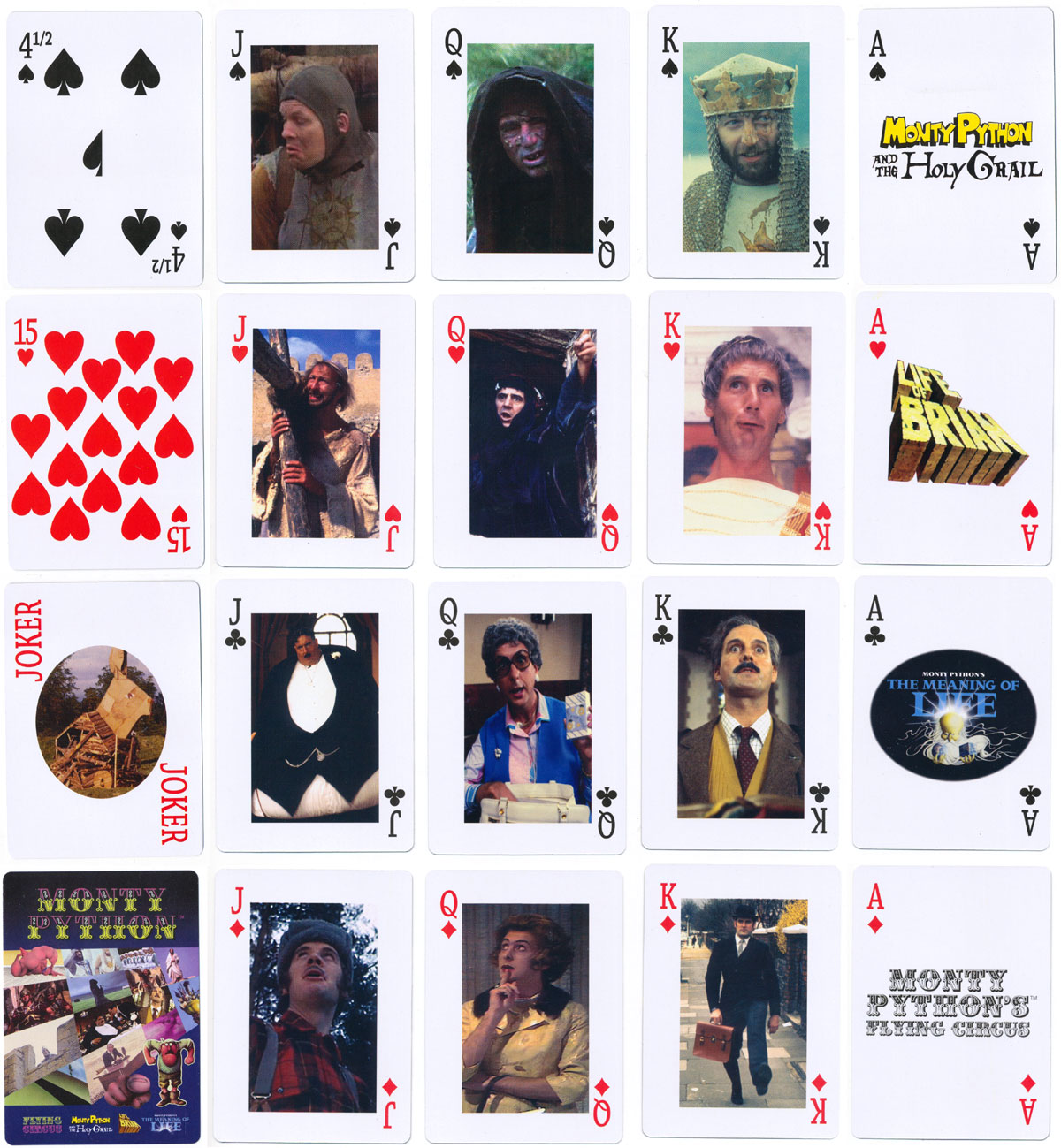 Monty Python playing cards marketed by ‘re:creation’ and made in China