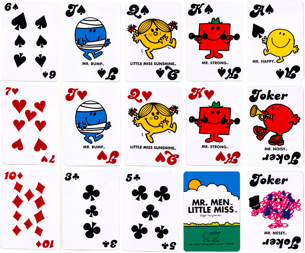 Mr. Men™ and Little Miss™ playing cards published by Marks & Spencer, 2011