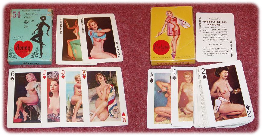 Chinese pin-up playing cards