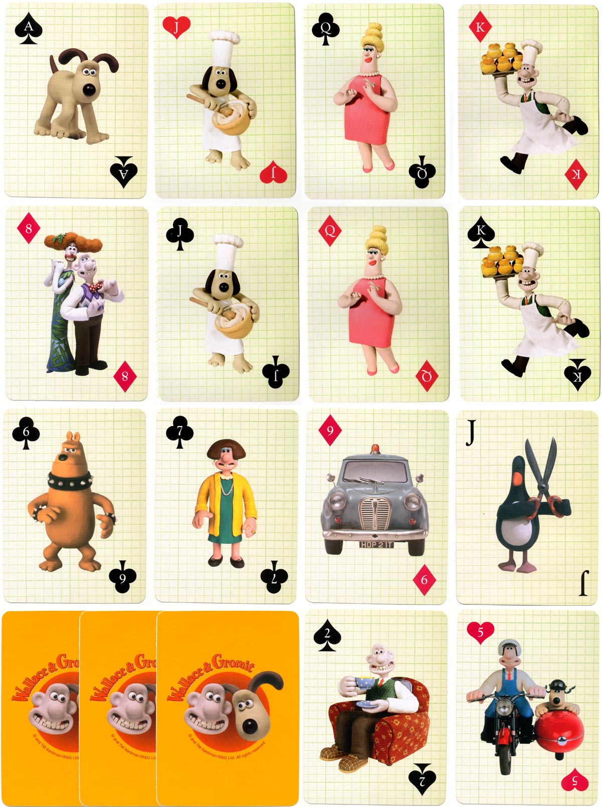 Wallace & Gromit playing cards published by Marks & Spencer, 2009 Wallace & Gromit playing cards published by Marks & Spencer, 2009