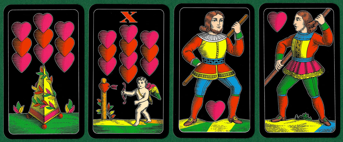 Antracit Prager Single-headed playing cards manufactured by ABOne, Czech Republic, 2020