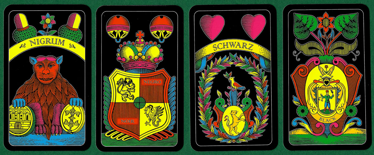 Antracit Prager Single-headed playing cards manufactured by ABOne, Czech Republic, 2020