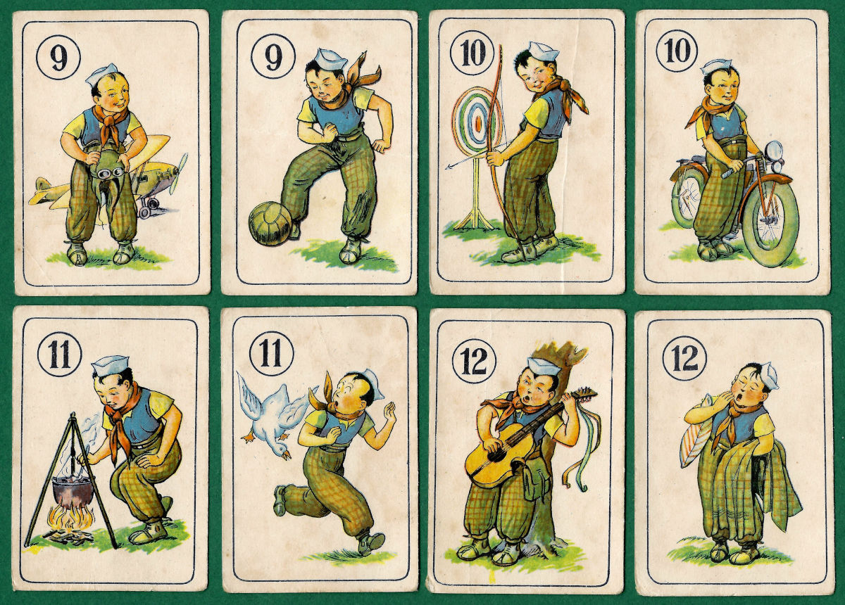 Trampulínek card game produced by Josef Chroust  (Children’s Game Publisher), Prague, Czechoslovakia, 1940