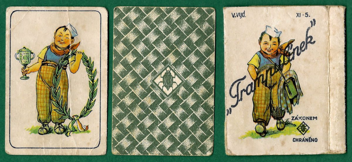 Trampulínek card game produced by Josef Chroust  (Children’s Game Publisher), Prague, Czechoslovakia, 1940