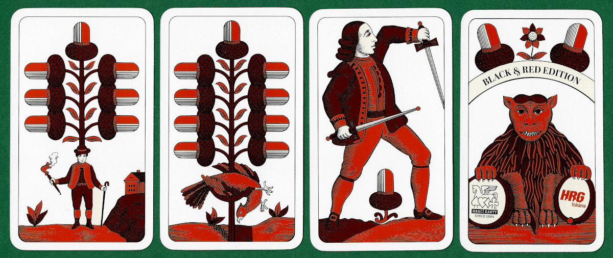 Mariáš - Black & Red Edition printed by Obchodní Tiskárny & HRG for the Designblok exhibition in Prague, 2024