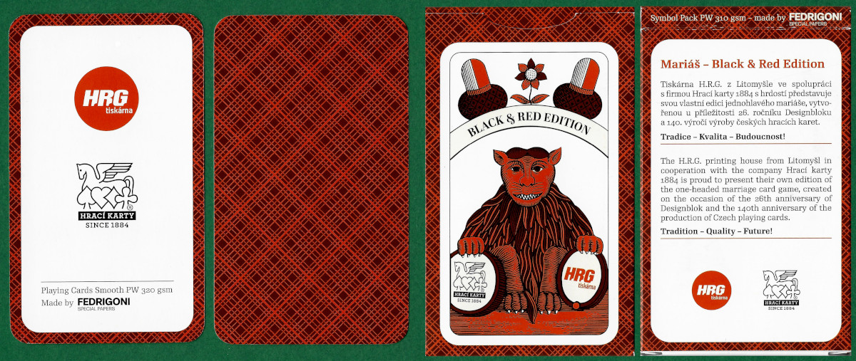 Mariáš - Black & Red Edition printed by Obchodní Tiskárny & HRG for the Designblok exhibition in Prague, 2024