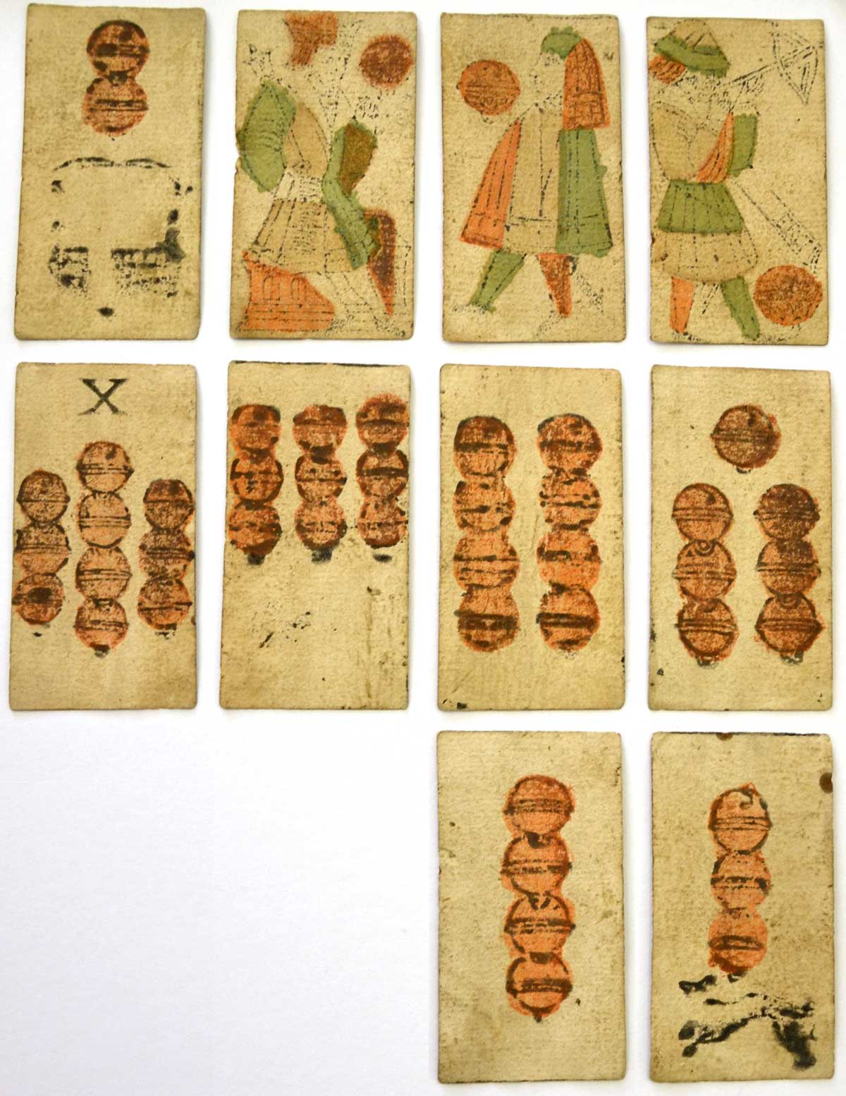 Bohemian playing cards of the German type manufactured by Georg Kapfler and dated 1611