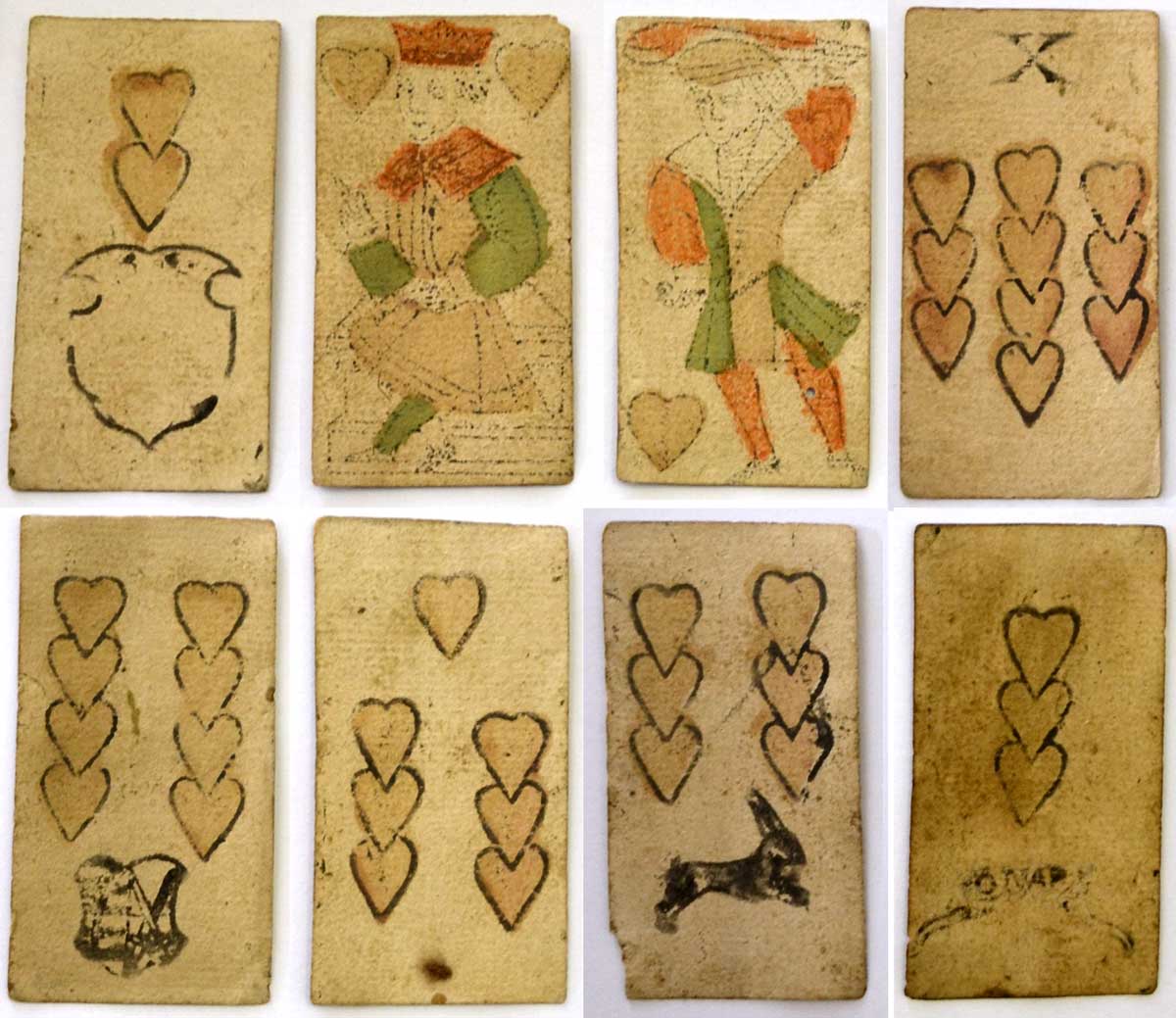 Bohemian playing cards of the German type manufactured by Georg Kapfler and dated 1611