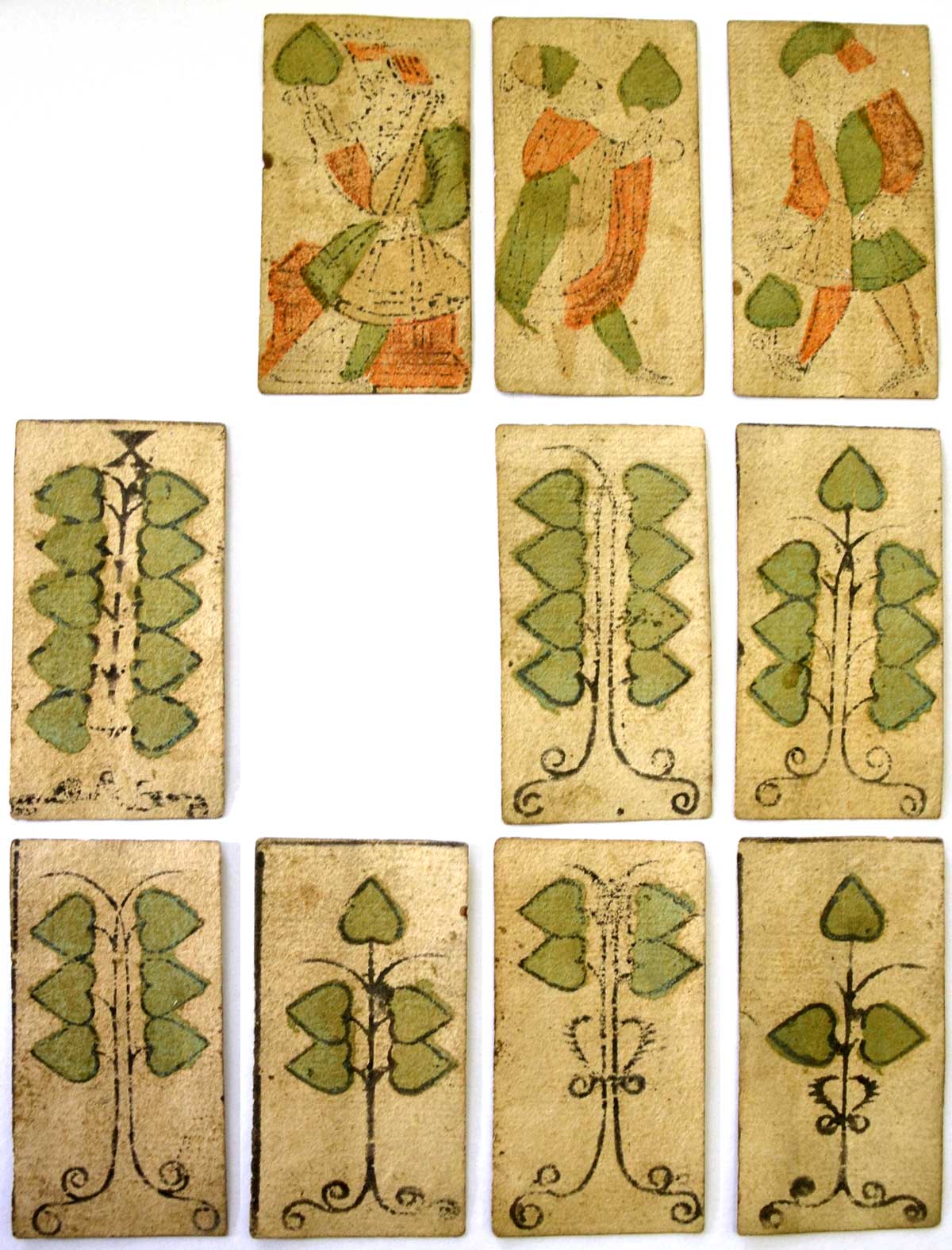 Bohemian playing cards of the German type manufactured by Georg Kapfler and dated 1611