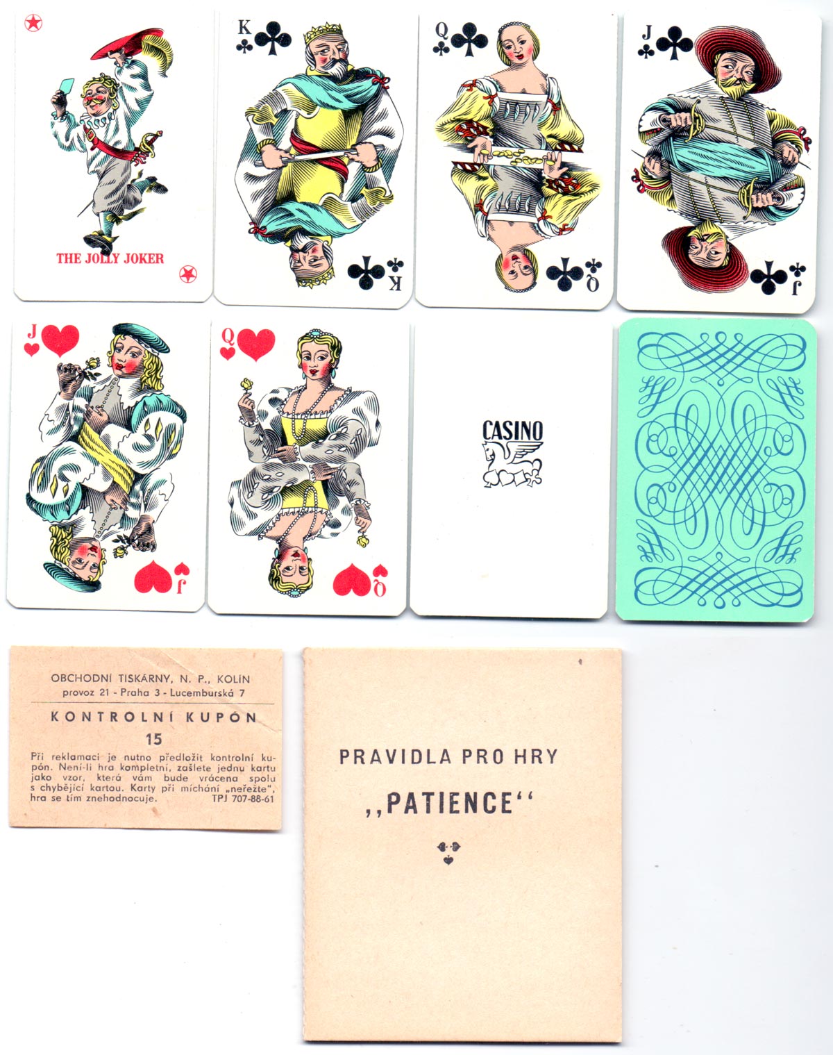 Patience playing cards No.140 published by Obchodni Tiskarny of Prague Patience playing cards No.140 published by Obchodni Tiskarny of Prague