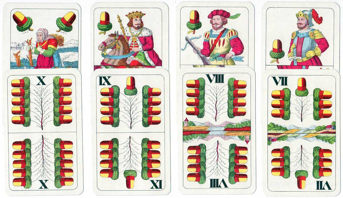 “Dvouhlavé Hrací Karty” (Czech Seasons playing cards) made by Obchodní Tiskárny, c.1980