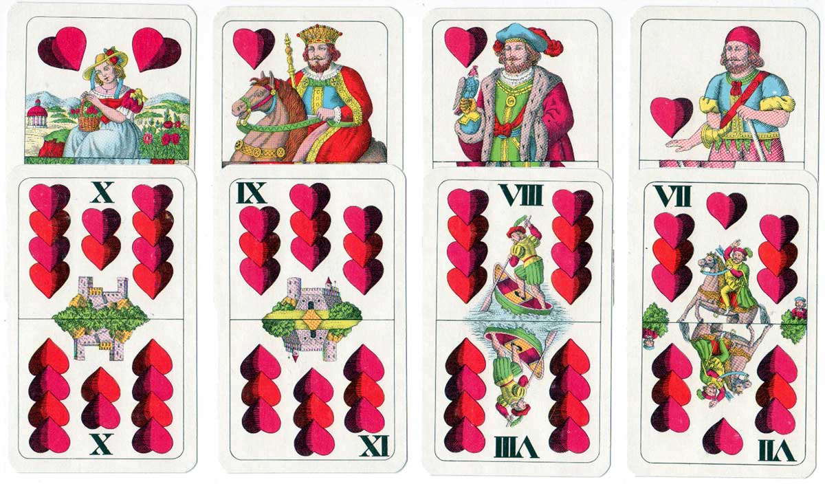 “Dvouhlavé Hrací Karty” (Czech Seasons playing cards) made by Obchodní Tiskárny, c.1980
