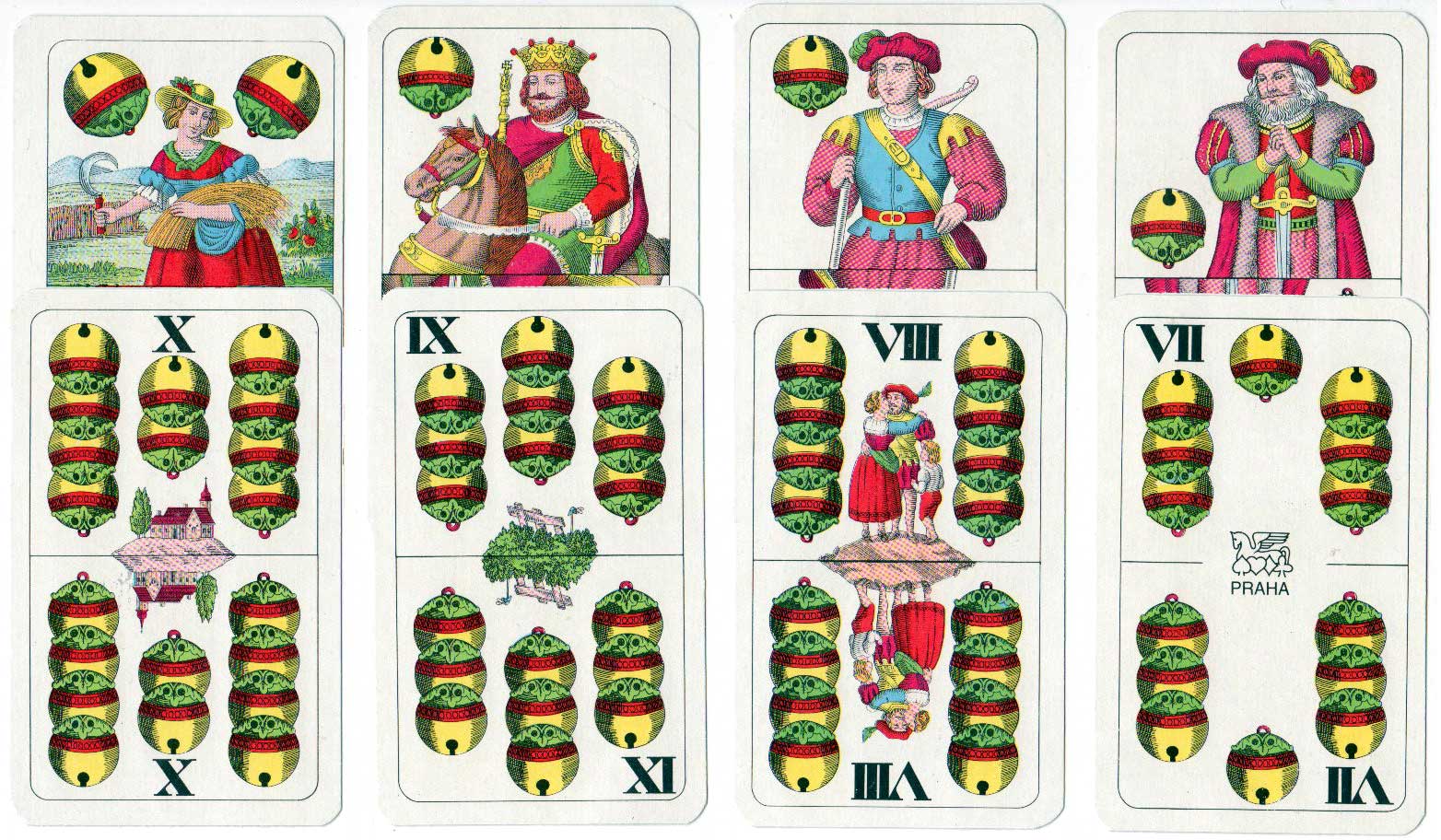 “Dvouhlavé Hrací Karty” (Czech Seasons playing cards) made by Obchodní Tiskárny, c.1980