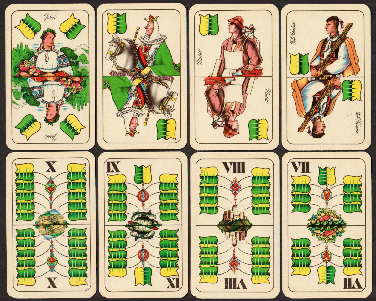 Four Seasons pattern made in Czechoslovakia by Obchodni Tiskárny, Prague, 1957