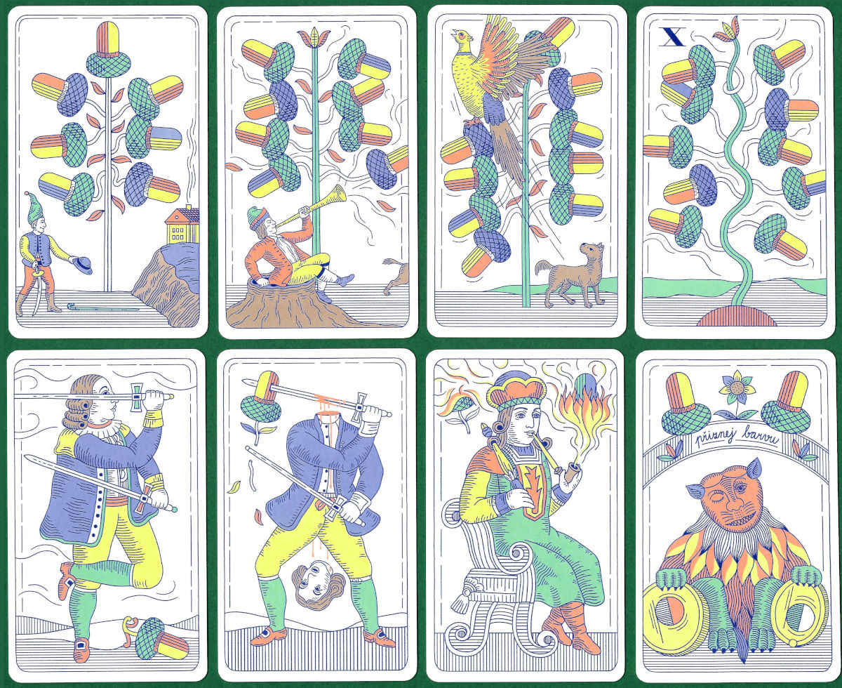 Přiznej Barvu deck designed by Anna Niklová, manufactured by Niklová/Schlichter, Czech Republic, 2022