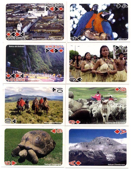 Naipe Mi Ecuador Turístico souvenir playing cards